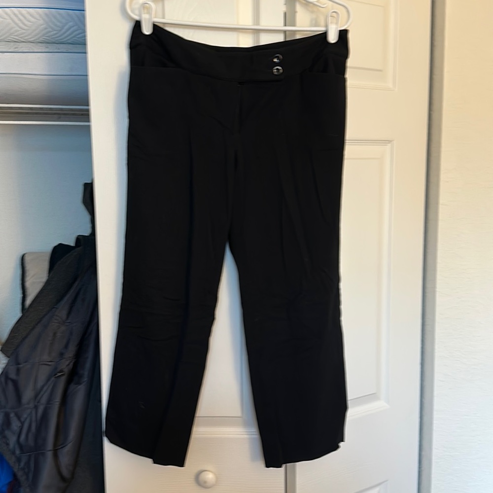 White House Black Market size 10 work trouser capris black